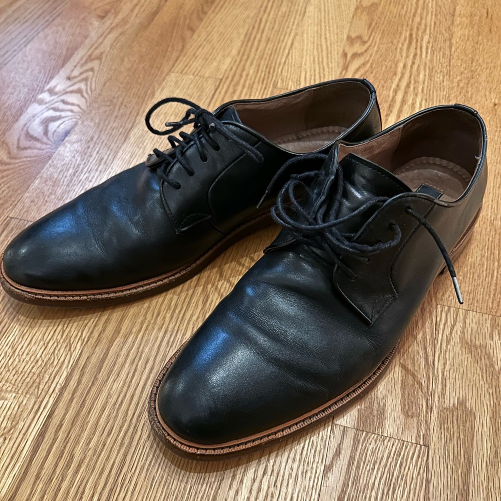 Like New - Gordon Rush Men’s 8.5 black leather Oxford Derby lace up tie shoes